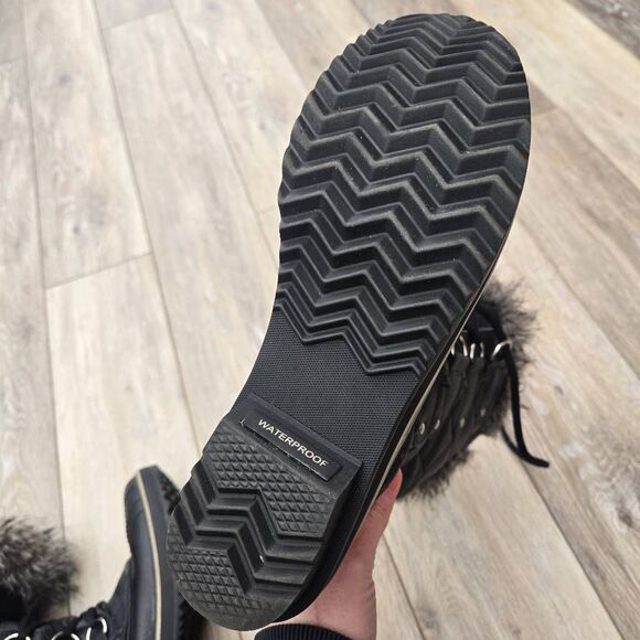 Sorel Women's Black Tofino tall snow Boots warm waterproof 7.5  diamond stitch - Picture 9 of 9